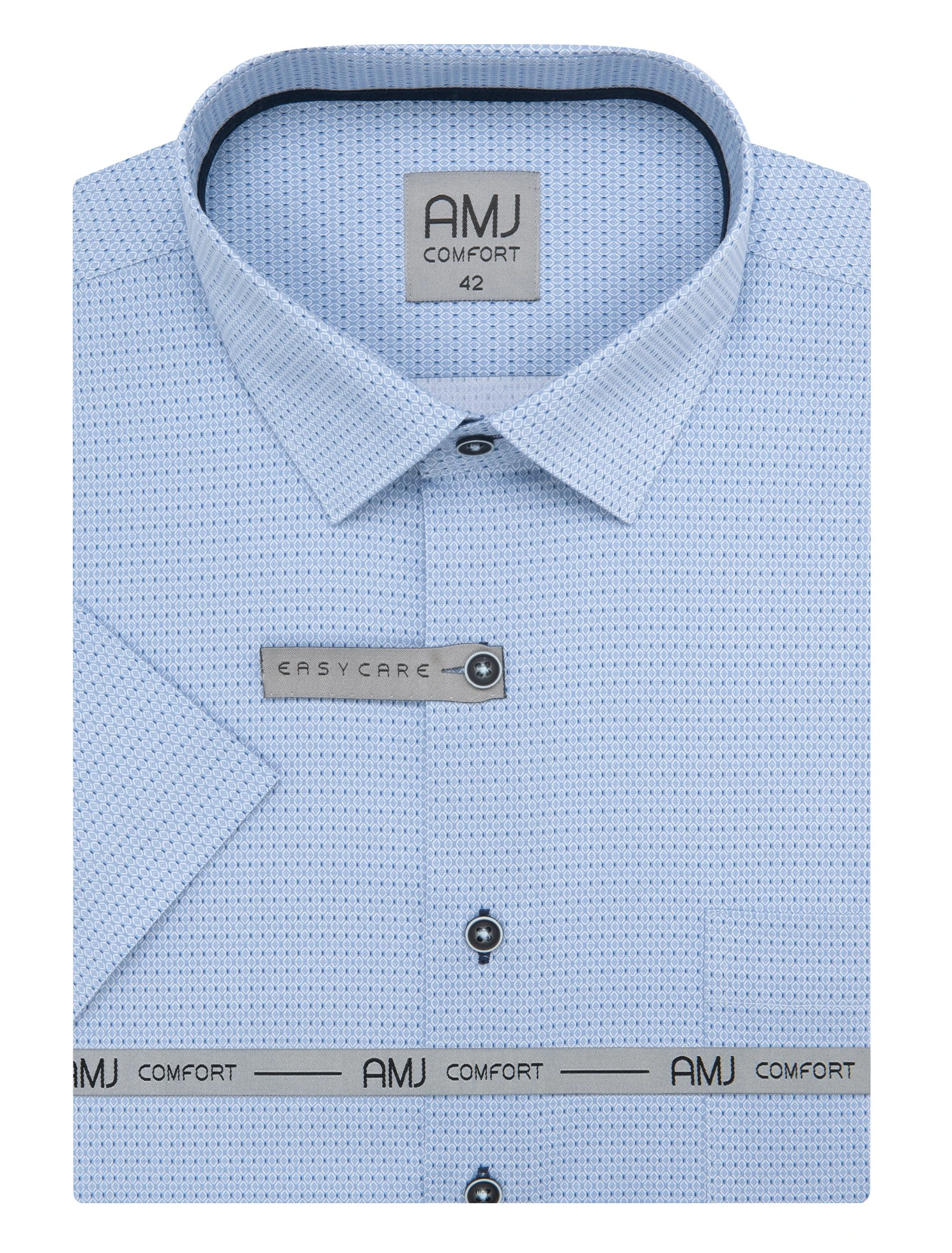 Pánská košile krátký rukáv AMJ VKBR VKNBR 1498 Classic Comfort Velikost: 40