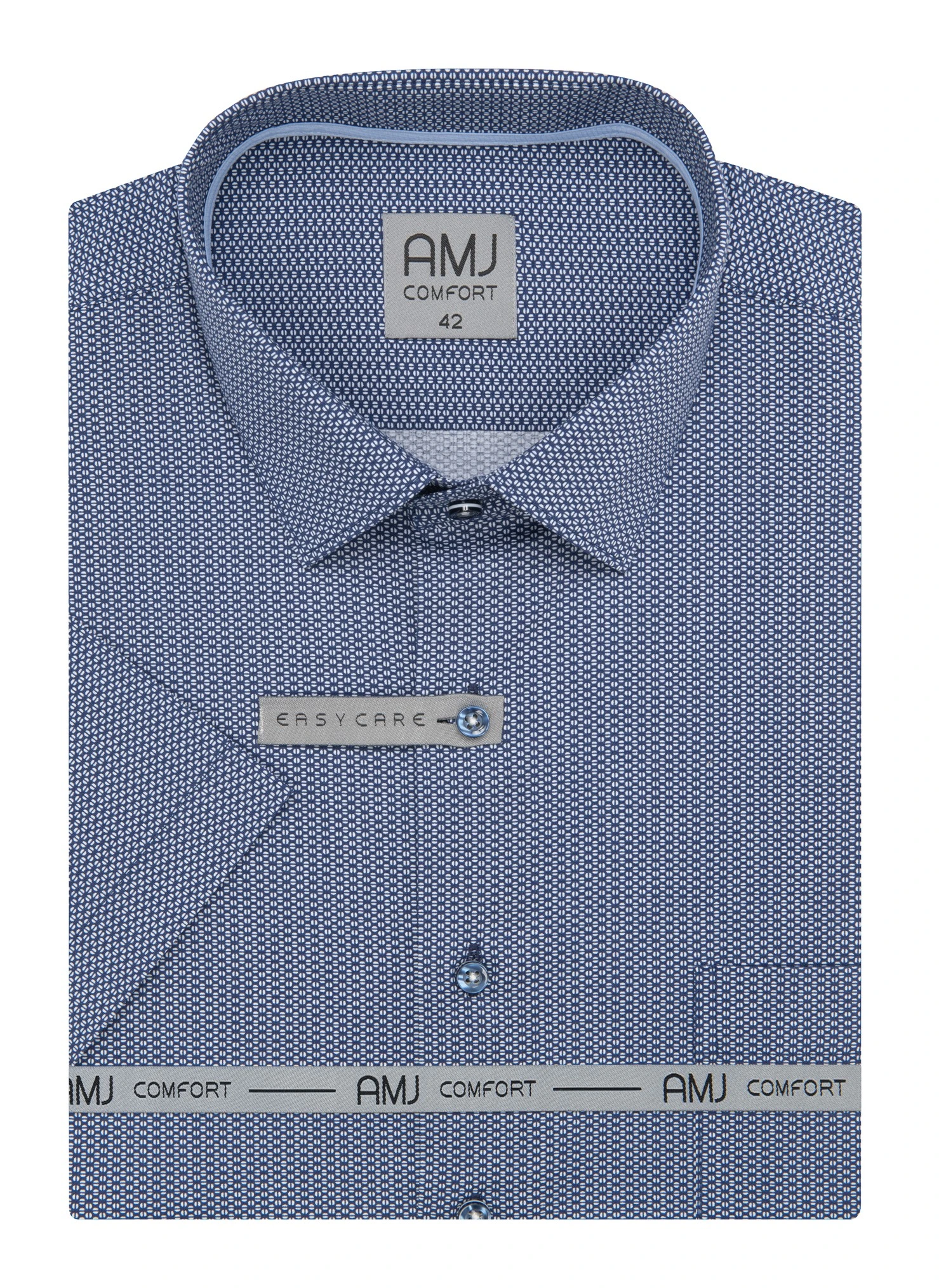 Pánská košile krátký rukáv AMJ VKBR VKNBR 1501 Classic Comfort Velikost: 40