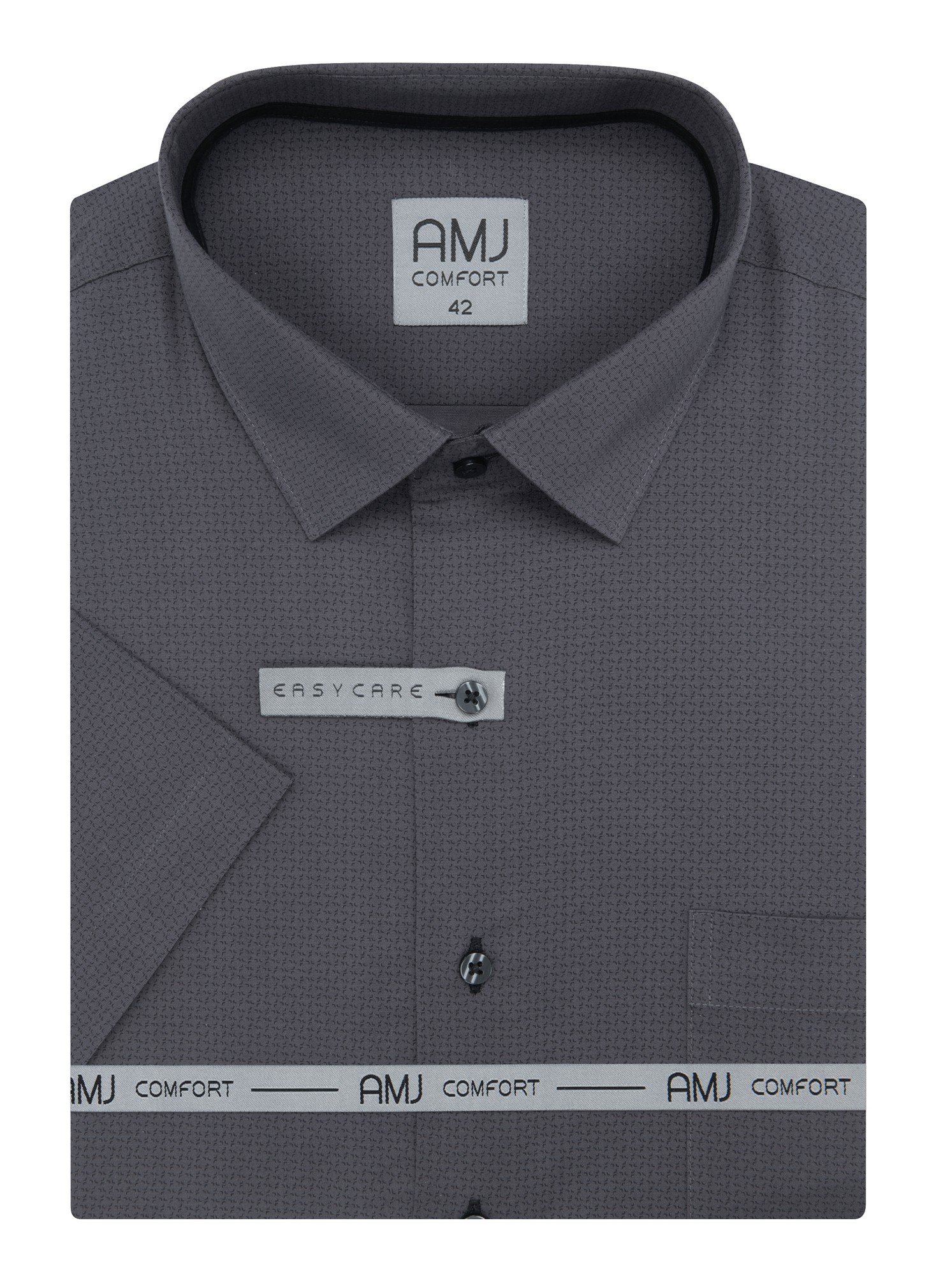 Pánská košile krátký rukáv AMJ VKSBR 1495 Slim Fit Comfort Velikost: 43