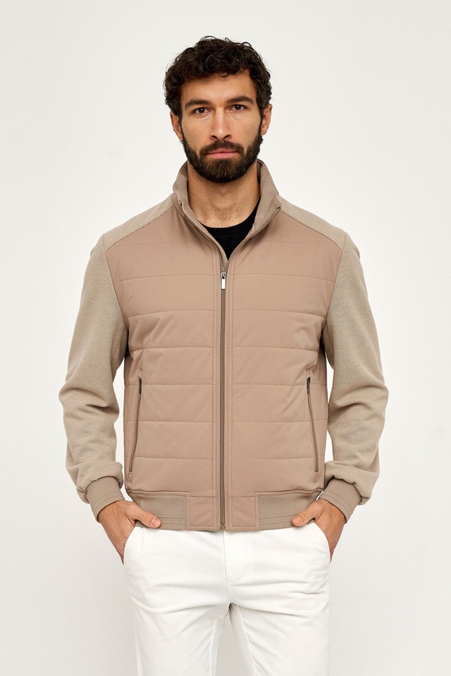 Pánská bunda VILLARO by MMER Beige Velikost: L