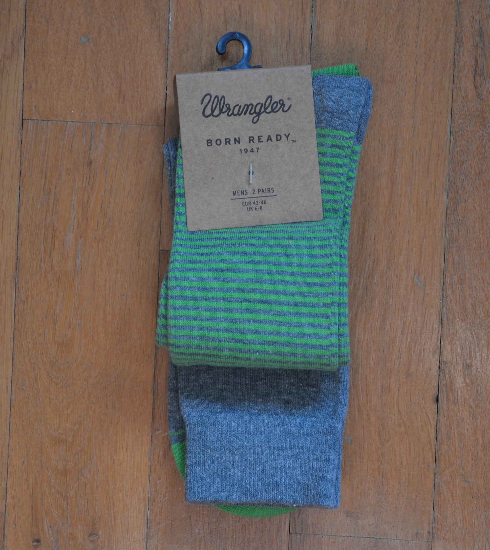 Pánské ponožky WRANGLER šedá a zelená Velikost: 43-46