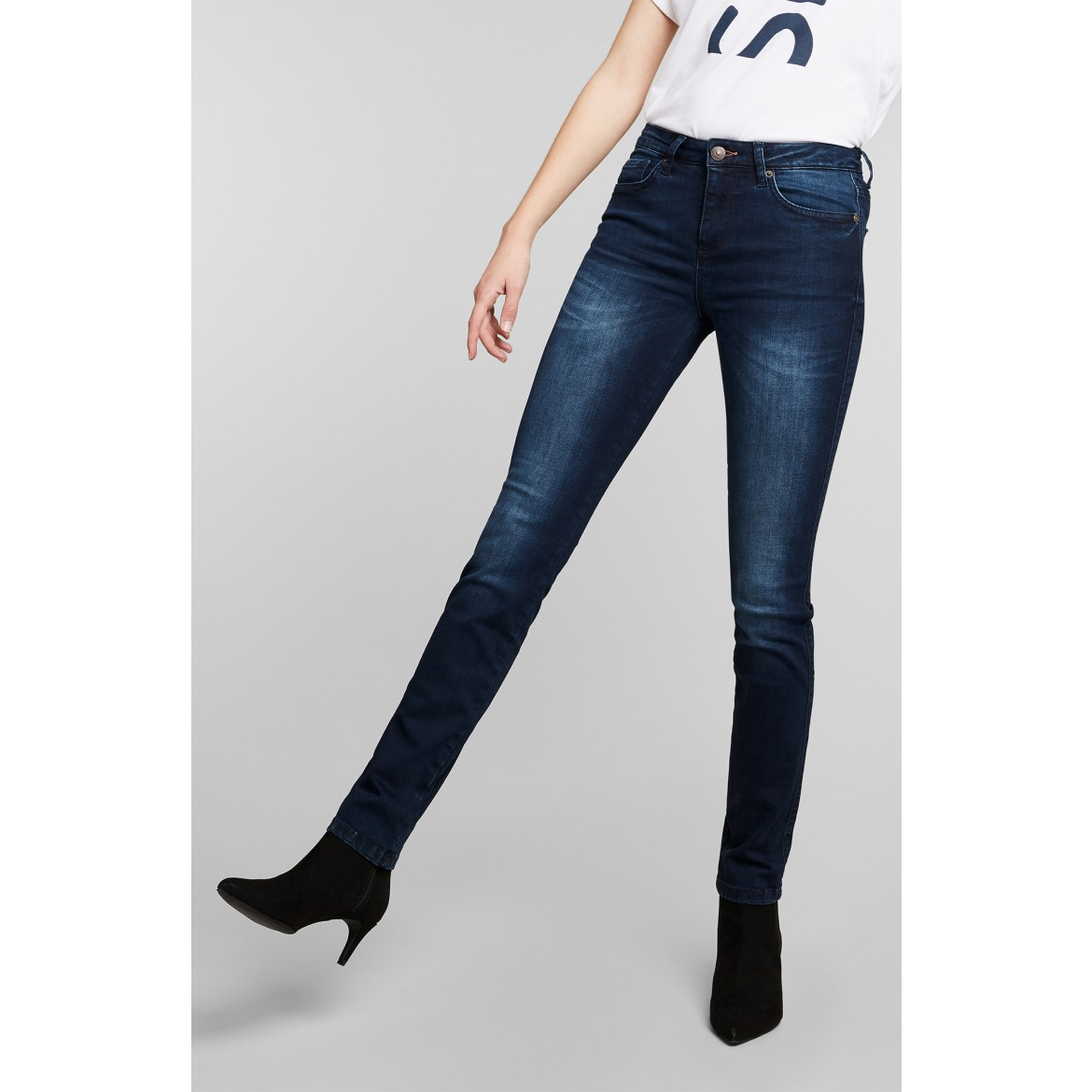 Dámské džíny HIS 101566 MARYLIN STRETCH Advanced Blue Black Wash Velikost Pas/Délka: 27/32