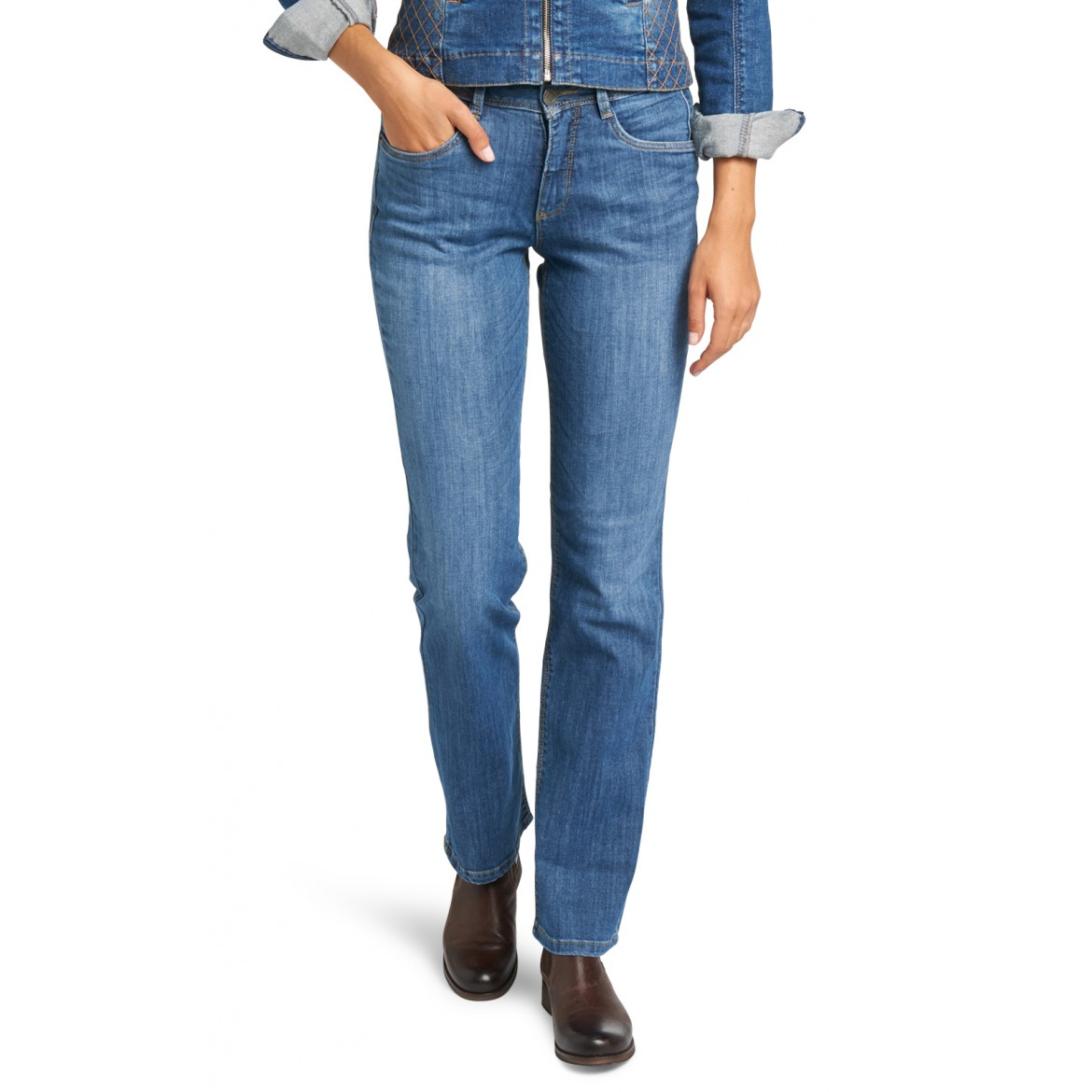 Dámské JEANS H.I.S 100472 COLETTA STRETCH Seashell blue Velikost Pas/Délka HIS: 46/33