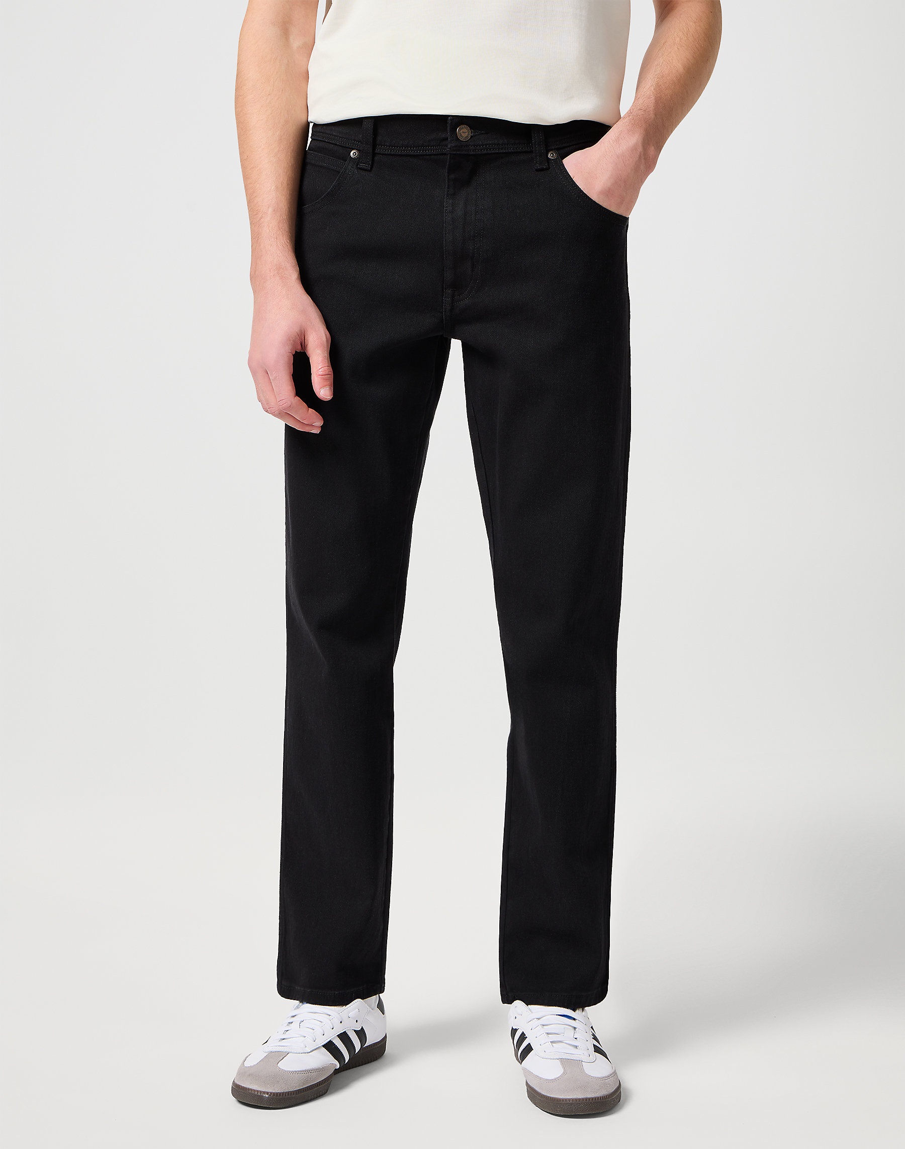 Pánské džíny WRANGLER W10IRX26T 112126000 REGULAR FIT STRETCH Black Velikost Pas/Délka: 38/32