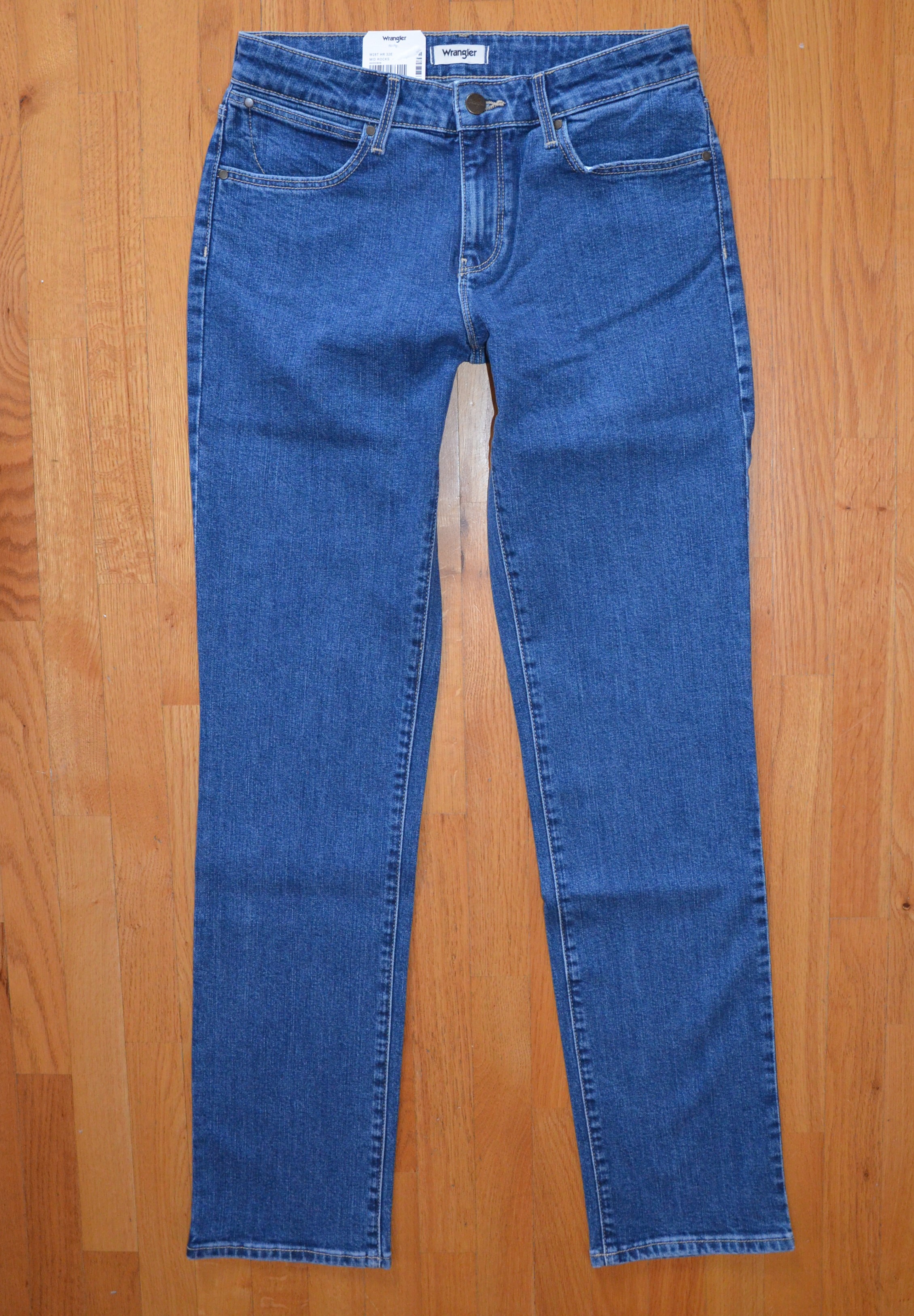 Dámské džíny WRANGLER W28THR32E STRAIGHT STRETCH Mid Rocks Velikost Pas/Délka: 30/32