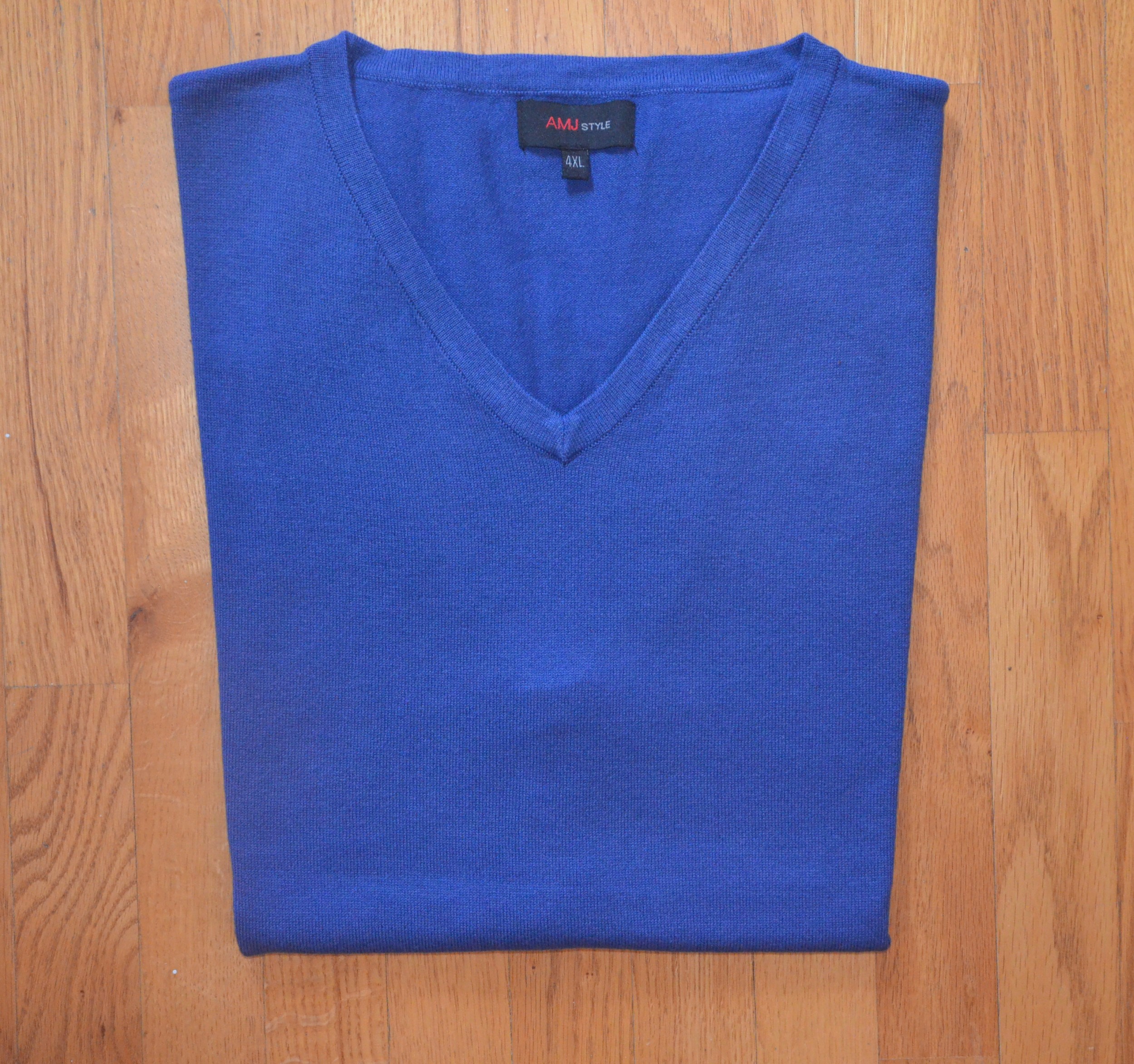 Pánská pletená vesta AMJ modrá 004 Velikost: 4XL