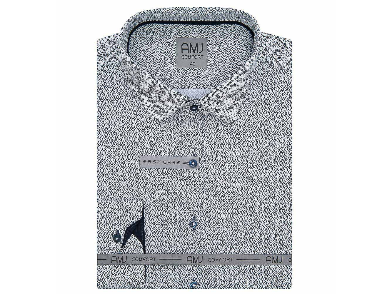 Pánská košile dlouhý rukáv AMJ VDBPR 1114 Classic Comfort Prodloužená Velikost: 40/3