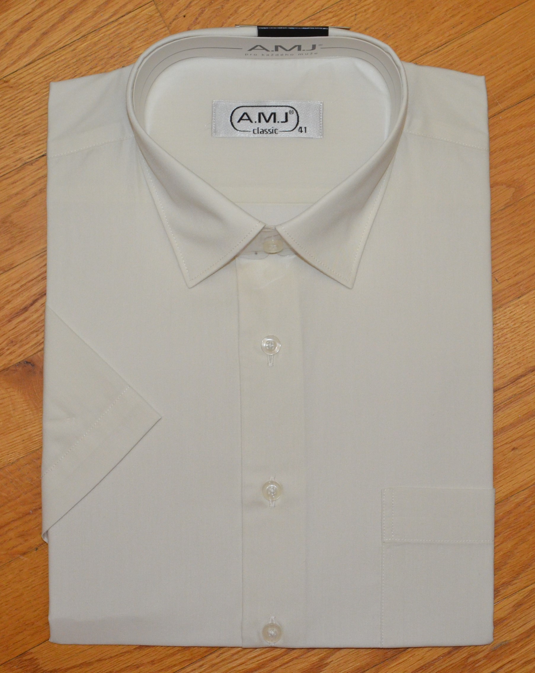 Pánská košile krátký rukáv AMJ JK 16 Classic Style Velikost: 40