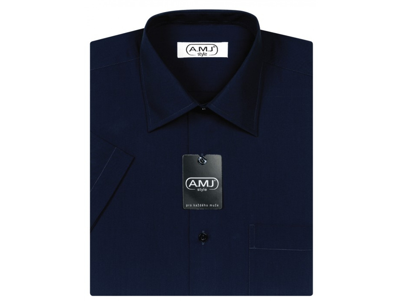 Pánská košile krátký rukáv AMJ JK 87 Classic Velikost: 39
