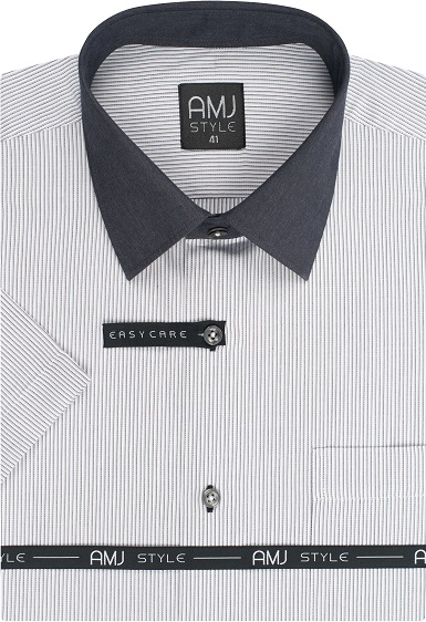Pánská košile krátký rukáv AMJ VKSZ 832 Slim Fit Style Velikost: 39