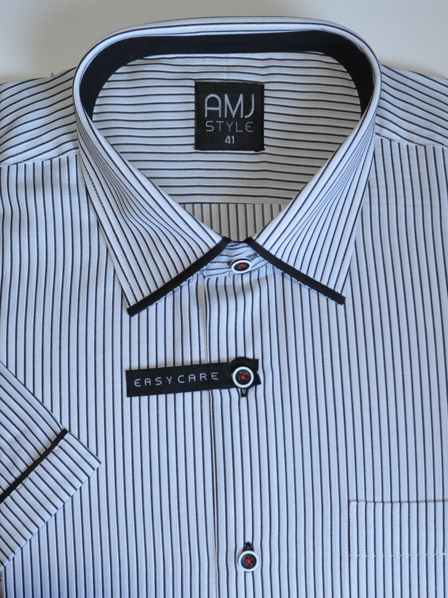 Pánská košile krátký rukáv AMJ VKL 827 Classic Style Velikost: 41