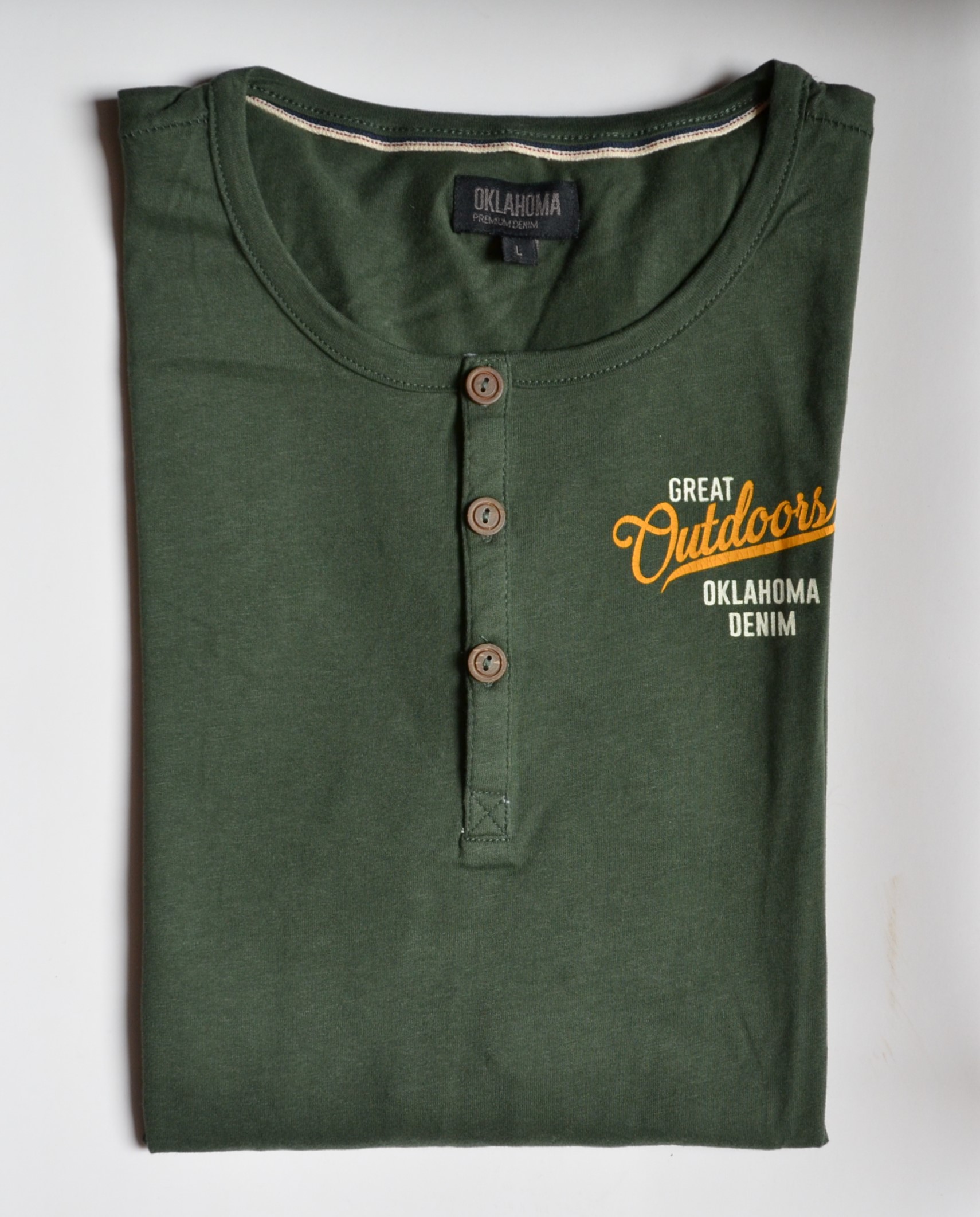 Pánské tričko OKLAHOMA DENIM 18669 001 Green Velikost: XXXL