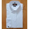 Pánská košile dlouhý rukáv Jamel Fashion 102/20 SLIM FIT Bílá manžetový knoflík zakrytá léga