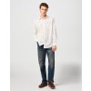 Pánská lněná košile dlouhý rukáv WRANGLER 112362907 1 PKT SHIRT White