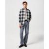 Pánská flanelová košile WRANGLER 112371651 1 PKT INDIGO SHIRT Dusty Blue
