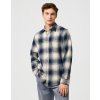 Pánská flanelová košile WRANGLER 112371651 1 PKT INDIGO SHIRT Dusty Blue