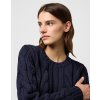 Dámský svetr WRANGLER 112370798 CABLE KNIT CREW Dark Navy