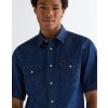 Pánská džínová košile krátký rukáv WRANGLER 112378127 SS WESTERN SHIRT Caroline Creek