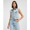 Džínová vesta LEE 112363461 CROPPED RIDER VEST Hint Of Rain