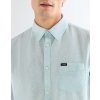 Pánská lněná košile krátký rukáv WRANGLER 112378046 SS 1 PKT SHIRT Forget Me Not