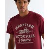 Pánské tričko WRANGLER 112377953 AMERICANA TEE Ruby Wine