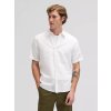 Pánská lněná košile krátký rukáv LEE 112376562 SS LEE SHIRT Bright White