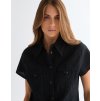 Dámská košile krátký rukáv WRANGLER 112379035 SS STYLIZED WESTERN Black