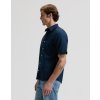 Pánská lněná košile krátký rukáv LEE 112376564 SS LEE SHIRT Rivet Navy