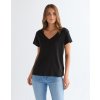 Dámské tričko WRANGLER 112378067 V NECK Black