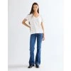 Dámské tričko WRANGLER 112378066 V NECK Bright White