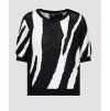 Dámský svetr MONARI 410909 997 Black Ajour Strickpullover mit Tigerintarsiemuster