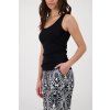 Dámské vroubkované tílko MONARI 410751 999 Black Basic Top
