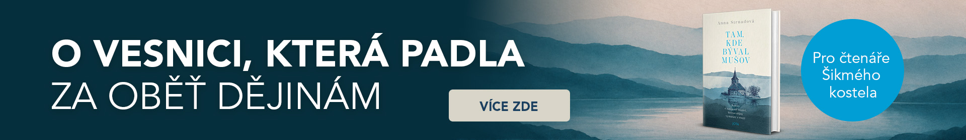 Mušov je román o paměti a zániku, o vině, smíření i síle míst, která nezmizí, ani když se nad nimi zavře voda.