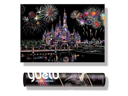 Škrábací obrázek barevný Disneyland