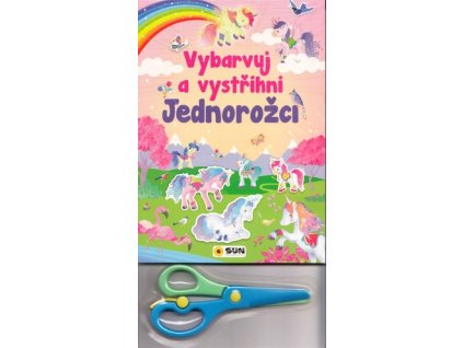 Vybarvuj a vystřihni Jednorožci