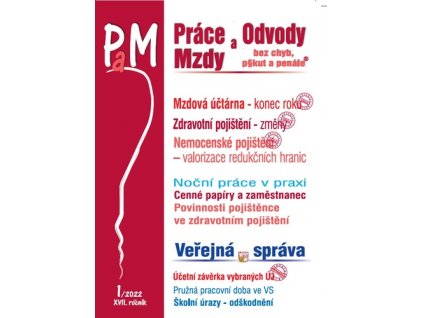 Práce a mzdy 1/2022 – Mzdová účtárna – konec roku