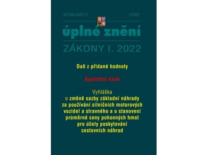 Aktualizace I/1 2022 – DPH, Spotřební daně