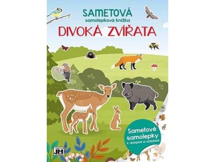 Sametová samolepková knížka Divoká zvířata