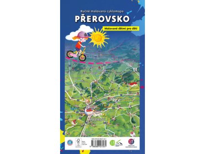 Ručně malovaná cyklomapa Přerovsko