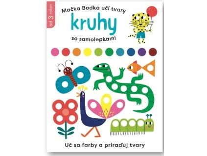 Mačka Bodka učí tvary Kruhy so samolepkami