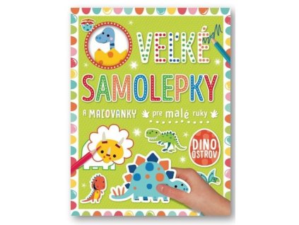 Veľké samolepky a maľovanky pre malé ruky Dino ostrov