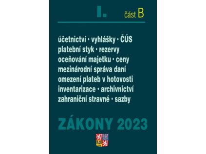 Zákony I-B/2023 - Účetní zákony a ČÚS