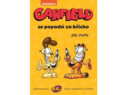 Garfield se popadá za břicho