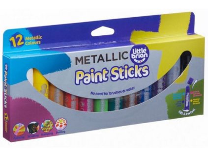 LITTLE BRIAN PAINT STICKS metalické barvy, 12-pack