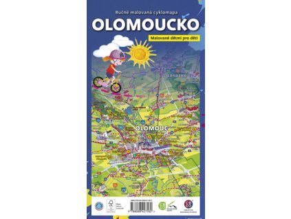 Ručně malovaná cyklomapa Olomoucko dětem