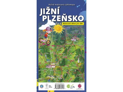 Ručně malovaná cyklomapa Jižní Plzeňsko