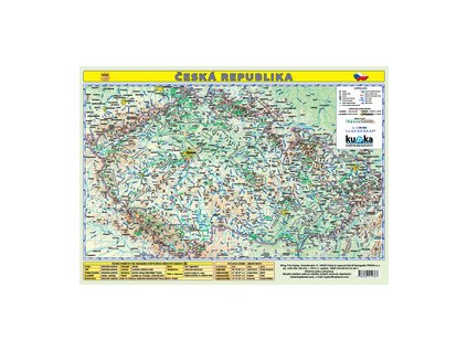 Česká republika Mapa A3 lamino