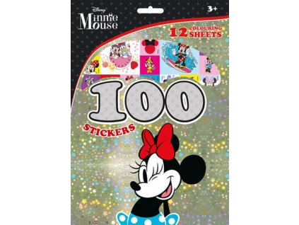 100 samolepek s omalovánkovými listy Minnie