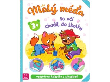 Malý méďa se učí chodit do školky