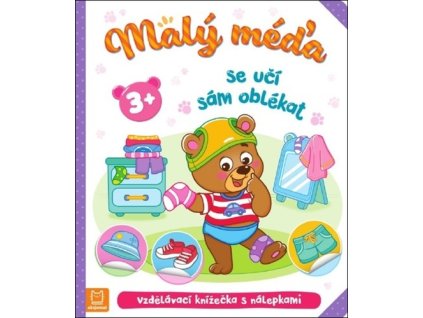 Malý méďa se učí sám oblékat